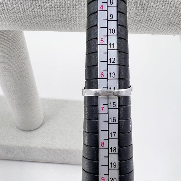 Lab Created Black Fire Opal & Sterling Silver Ring Size 6 ½ - Picture 3 of 5